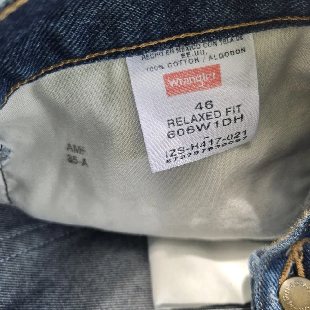 VTG‎ NWT Wrangler Men's Relaxed Fit Denim Shorts Blue 5-Pocket Cotton Size 46